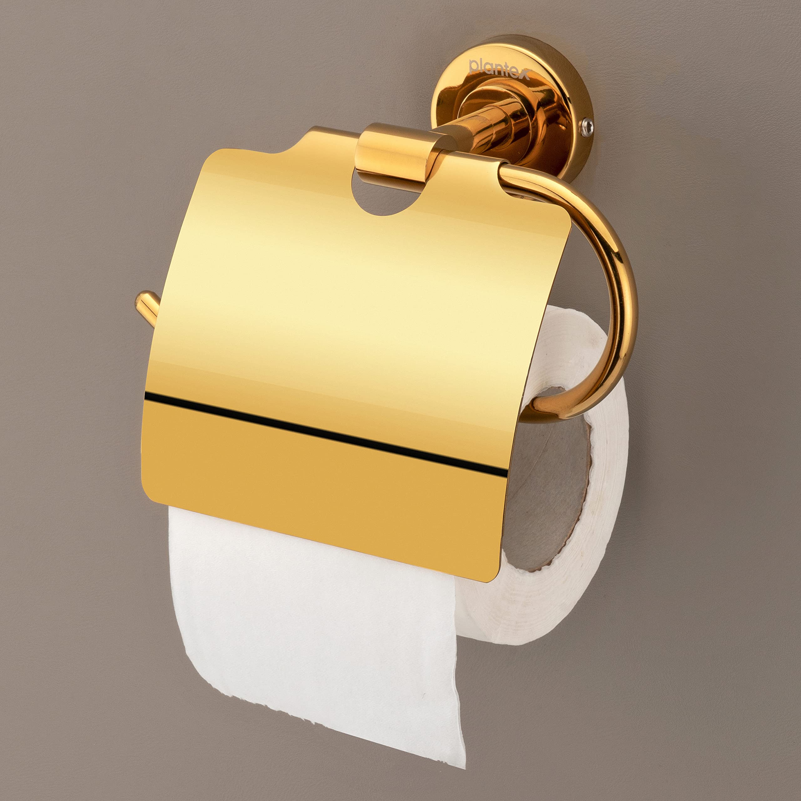Plantex 304 Grade Stainless Steel Daizy Toilet Paper Roll Holder/Tissue Paper Holder for Bathroom/Bathroom Accessories - Pack of 3 (APS-954 - PVD Gold)