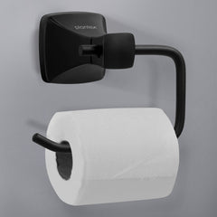 Plantex Alluminium Black Toilet Paper Roll Holder/Toilet Paper Holder for Bathroom/Kitchen/Bathroom Accessories