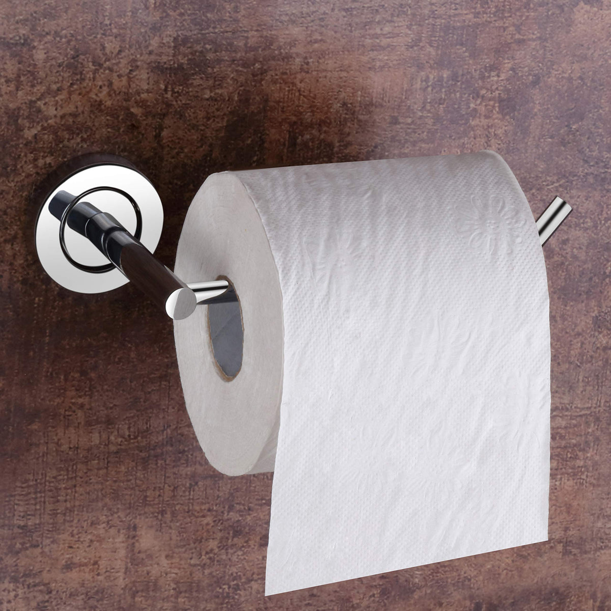 Plantex Stainless Steel Toilet Paper Roll Holder/Toilet Paper Holder in Bathroom/Kitchen/Bathroom Accessories (Chrome)