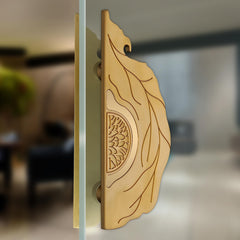 Plantex Pure Brass Handle/Door & Home Decor/10-inches Main Door Handle/Door Pull Push Handle - Pack of 1 (PVD Gold Finish)