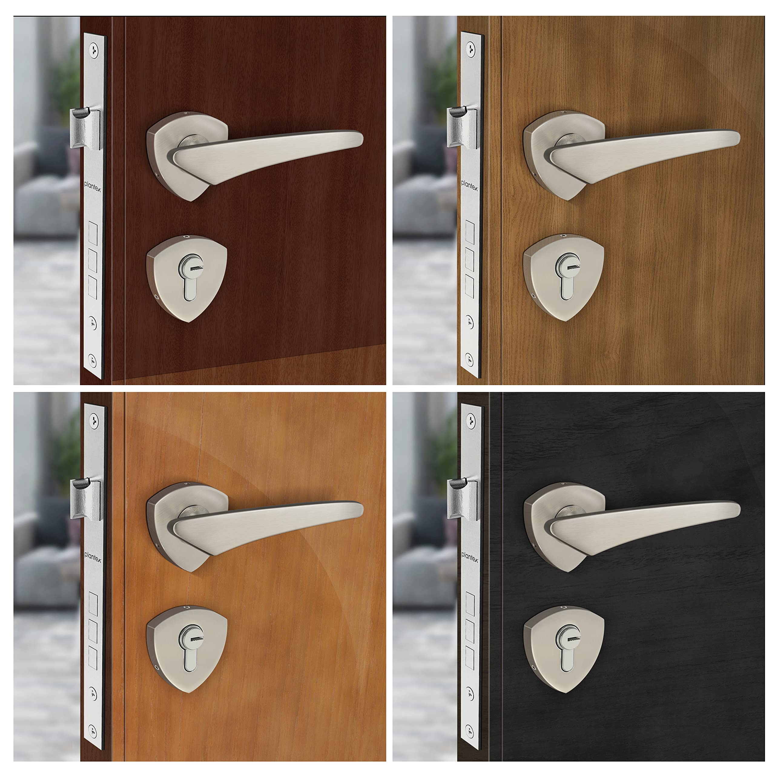 Plantex Door Lock-Fully Brass Main Door Lock with 4 Keys/Mortise Door Lock for Home/Office/Hotel (Sumer-3060, Matt Finish)