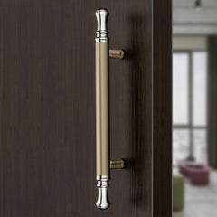 Plantex Main Door Handle/Door & Home Decore/14 Inch Main Door Handle/Pull-Push Handle - Pack of 1 (Satin White - Chrome Finish)