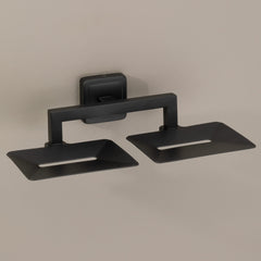 Plantex Stainless Steel 304 Grade Decan Double Soap Holder for Bathroom/Soap Dish/Bathroom Soap Stand/Bathroom Accessories (Matt Black)
