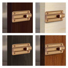 Plantex Premium Heavy Duty Door Stopper/Door Lock Latch for Home and Office Doors - Pack of 3 (Rose Gold)