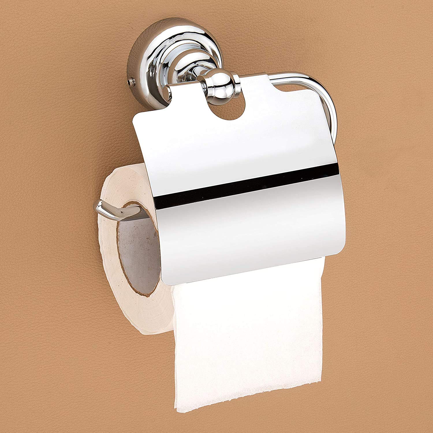 Plantex Platinum Stainless Steel 304 Grade Skyllo Toilet Paper Roll Holder/Toilet Paper Holder in Bathroom/Kitchen/Bathroom Accessories(Chrome) - Pack of 4