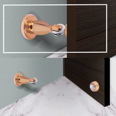 Plantex Magnetic Door Stopper for Home/ 360 Degree Magnet Door Catcher/Door Holder for Main Door/Bedroom/Office and Hotel Door - Pack of 3 (4 inch, Rose Gold)