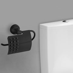 Plantex Niko Black Tissue/Toilet Paper roll Holder Stand for washroom (304 Stainless Steel)