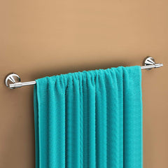 Plantex Stainless Steel 304 Grade Niko Towel Hanger for Bathroom/Towel Rod/Bar/Bathroom Accessories(24inch / Chrome) - Pack of 2