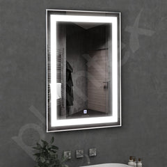 Plantex LED Mirror Glass with Sensor for Bathroom/Single Tone(White Light)/Designer Mirror for Living Room/Bedroom/Dressing Room–Rectangle Shape (18x24 inch)