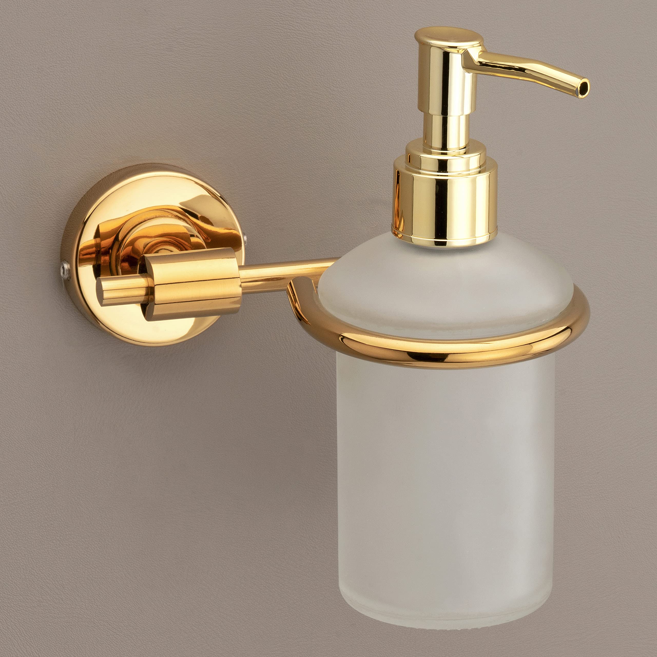 Plantex 304 Grade Stainless Steel Daizy Liquid Soap Dispenser/Shampoo Dispenser/Hand Wash Dispenser/Bathroom Accessories - Pack of 2 (APS-952 - PVD Gold)
