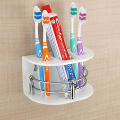 Plantex Acrylic Tooth Brush Holder/Stand/Tumbler for Bathroom Accessories for Home (7-inch; White)