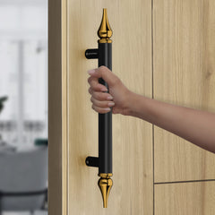 Plantex Main Door Handle/Door & Home Decore/14 Inch Main Door Handle/Pull-Push Handle - Pack of 1 (Black and Gold)