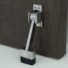 Plantex Rich Silver-Matt Gate Stopper for The Door with Rubber Grip 5-inch Long Door Stopper for The Wooden Door (Pack of 6)