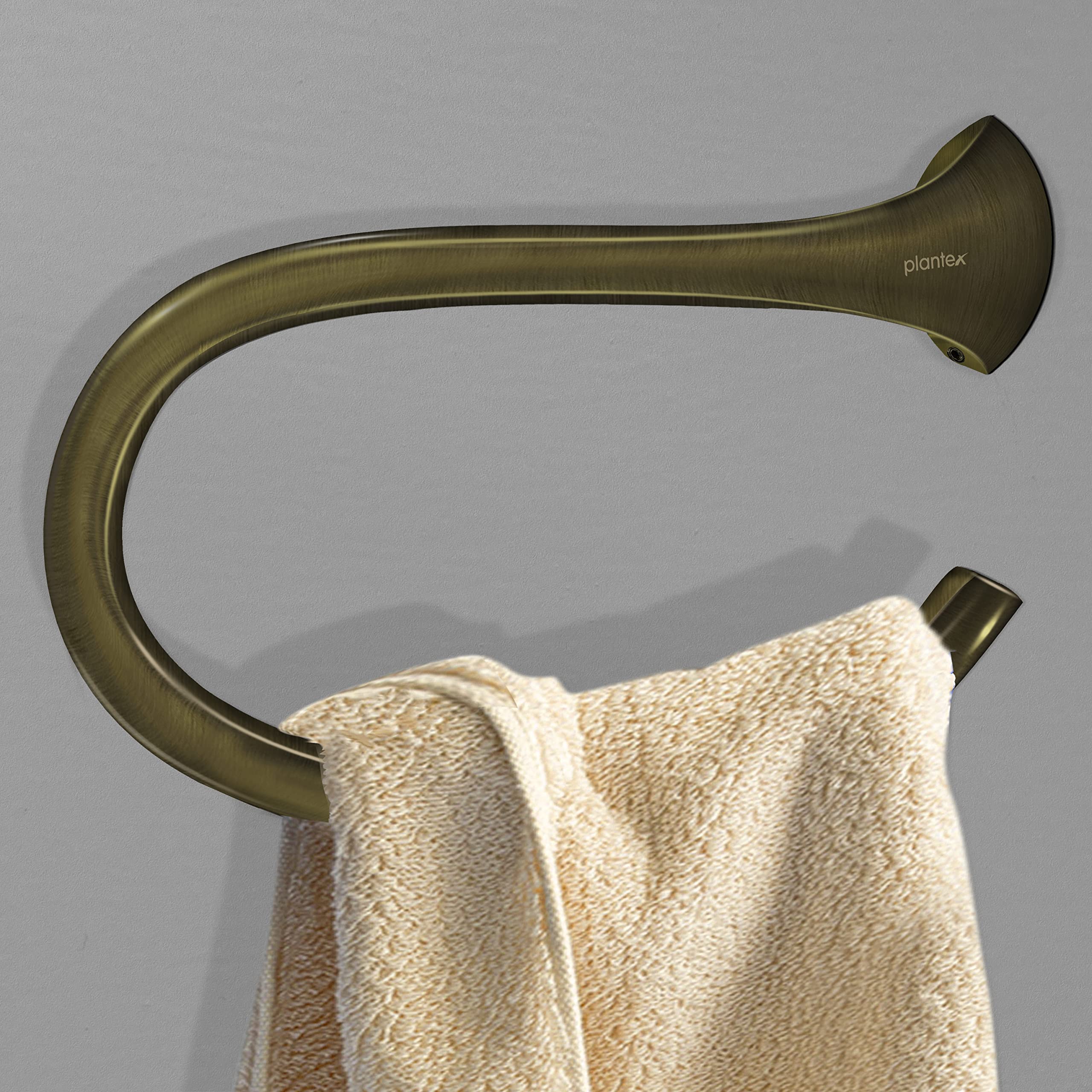 Plantex Fully Brass Made Napkin Holder for wash Basin Hand Towel Holder (Rich Antique)