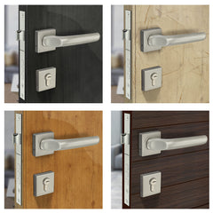 Plantex Door Lock-Fully Brass Main Door Lock with 4 Keys/Mortise Door Lock for Home/Office/Hotel (Sumer-3054, Satin White Chrome)