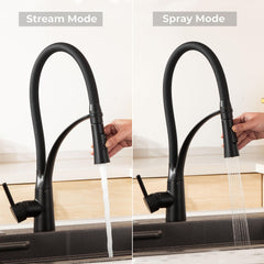 Plantex Designer Black Single Lever Sink Hot & Cold Water Mixer Pull Down Tap/Flexible Kitchen Faucet