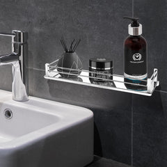 Plantex Stainless Steel Bathroom Shelf/Kitchen Shelf/Shelf and Rack/Bathroom Accessories (Chrome) - 12 X 5 Inches