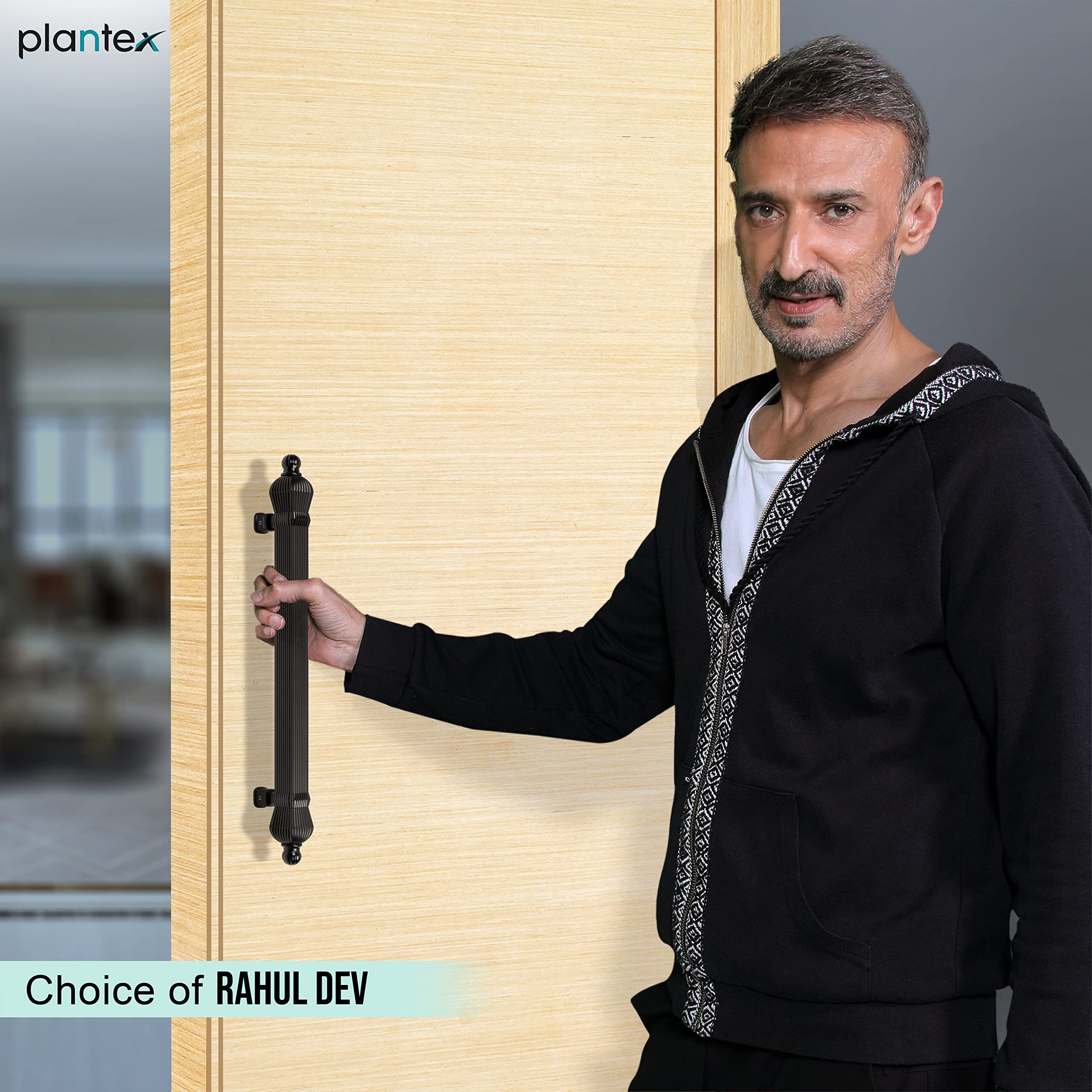 Plantex Heavy Duty Door Handle/Door & Home Decor/17-inches Main Door Handle/Door Pull Push Handle - Pack of 1 ( 319-Black Finish)