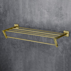 Plantex 304 Grade Stainless Steel Towel Stand/Towel Organizer/Rack for Bathroom - Decan (Brass Antique)
