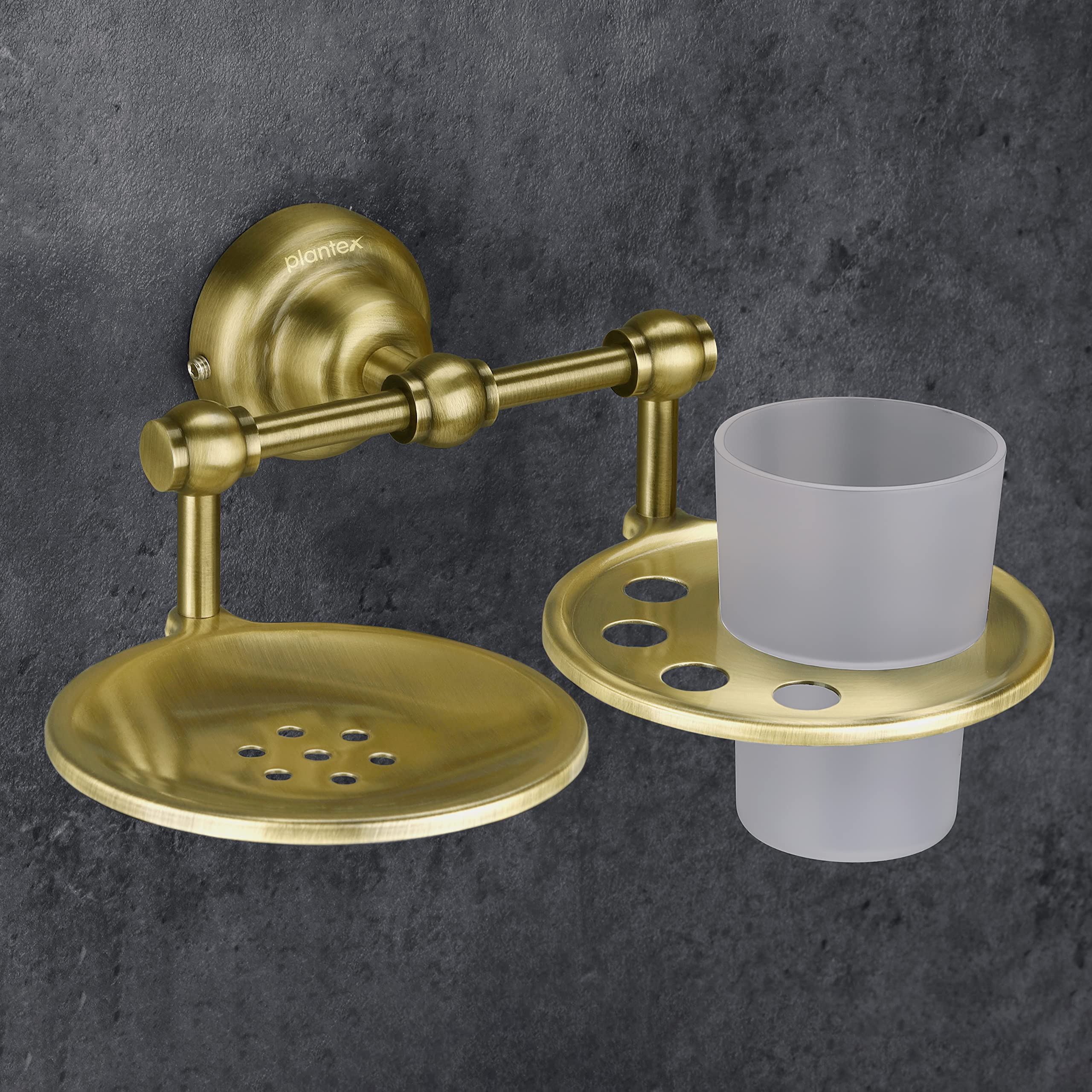 Plantex Skyllo Antique Bathroom Double soap Holder/Stand/case (304 Stainless Steel)