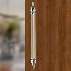 Plantex Main Door Handle/Door & Home Decor/14 Inch Main Door Handle/Door Pull Push Handle – Pack of 1 (117, Satin White and Chrome Finish)