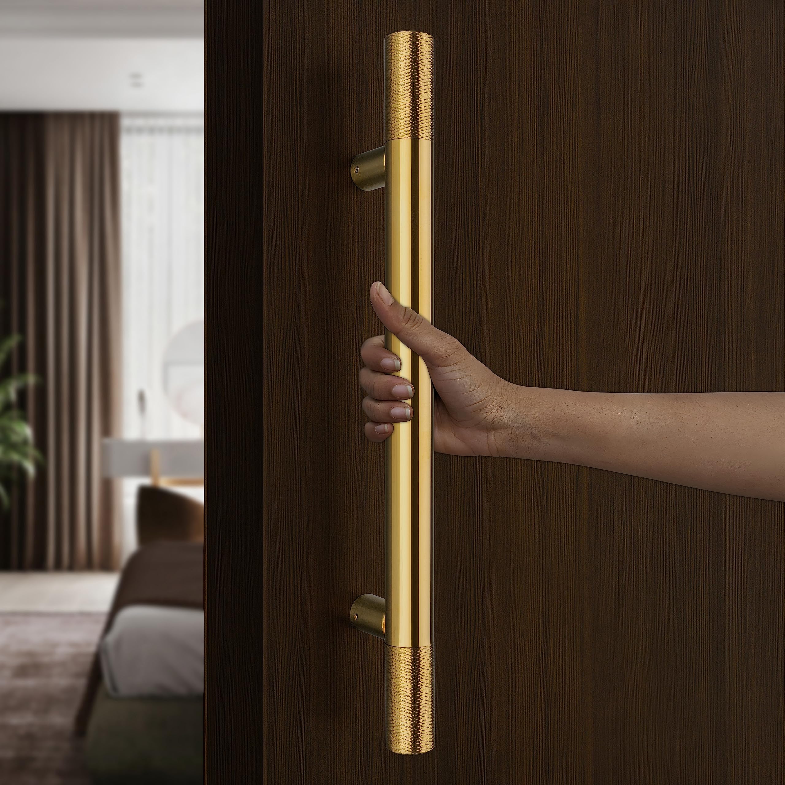 Plantex Heavy Duty Door Handle/Door & Home Decor/18 Inch Main Door Handle/Pull-Push Door Handle - (PVD Gold)