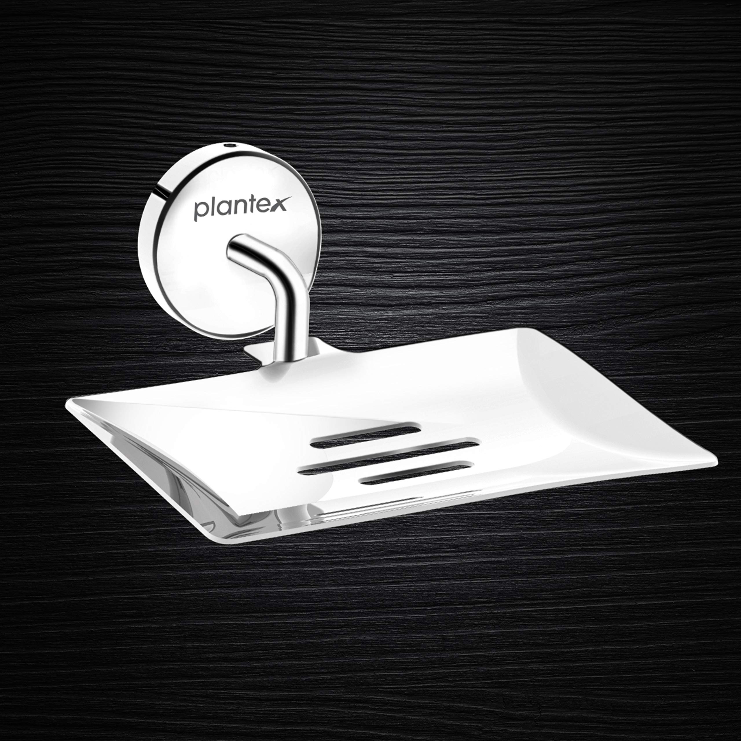 Plantex Brezza Stainless Steel Soap Dish Stand for Bathroom & Kitchen/Soap Dish/Bathroom Accessories - (Chrome) - Pack of 1