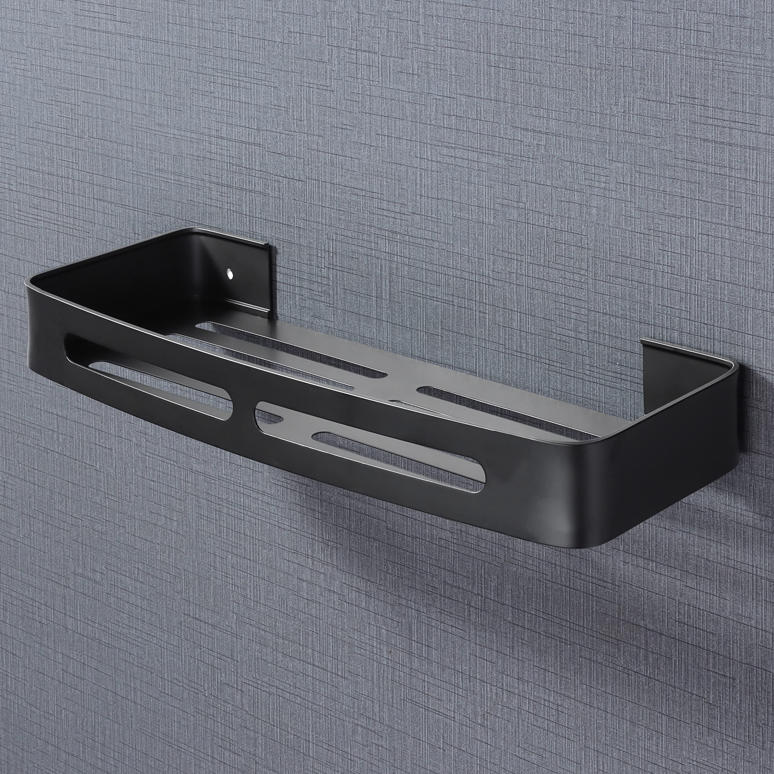 Plantex Space Aluminum Bathroom Shelf/Kitchen Shelf/Decorative Wall Shelf/Wall Mount for Bathroom and Kitchen(12X5 Inches-Advance Matte Black Finish )