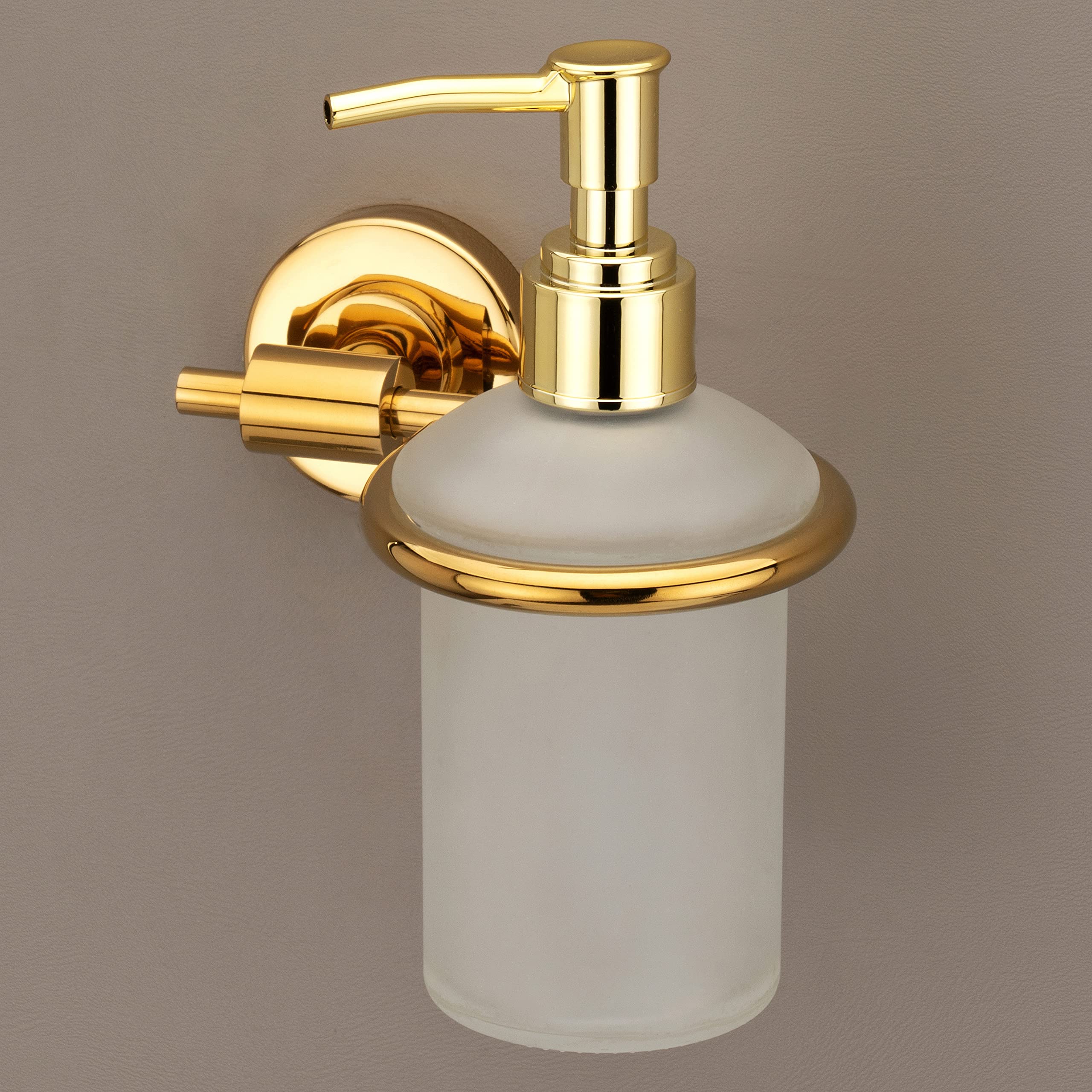 Plantex 304 Grade Stainless Steel Daizy Liquid Soap Dispenser/Shampoo Dispenser/Hand Wash Dispenser/Bathroom Accessories - Pack of 2 (APS-952 - PVD Gold)