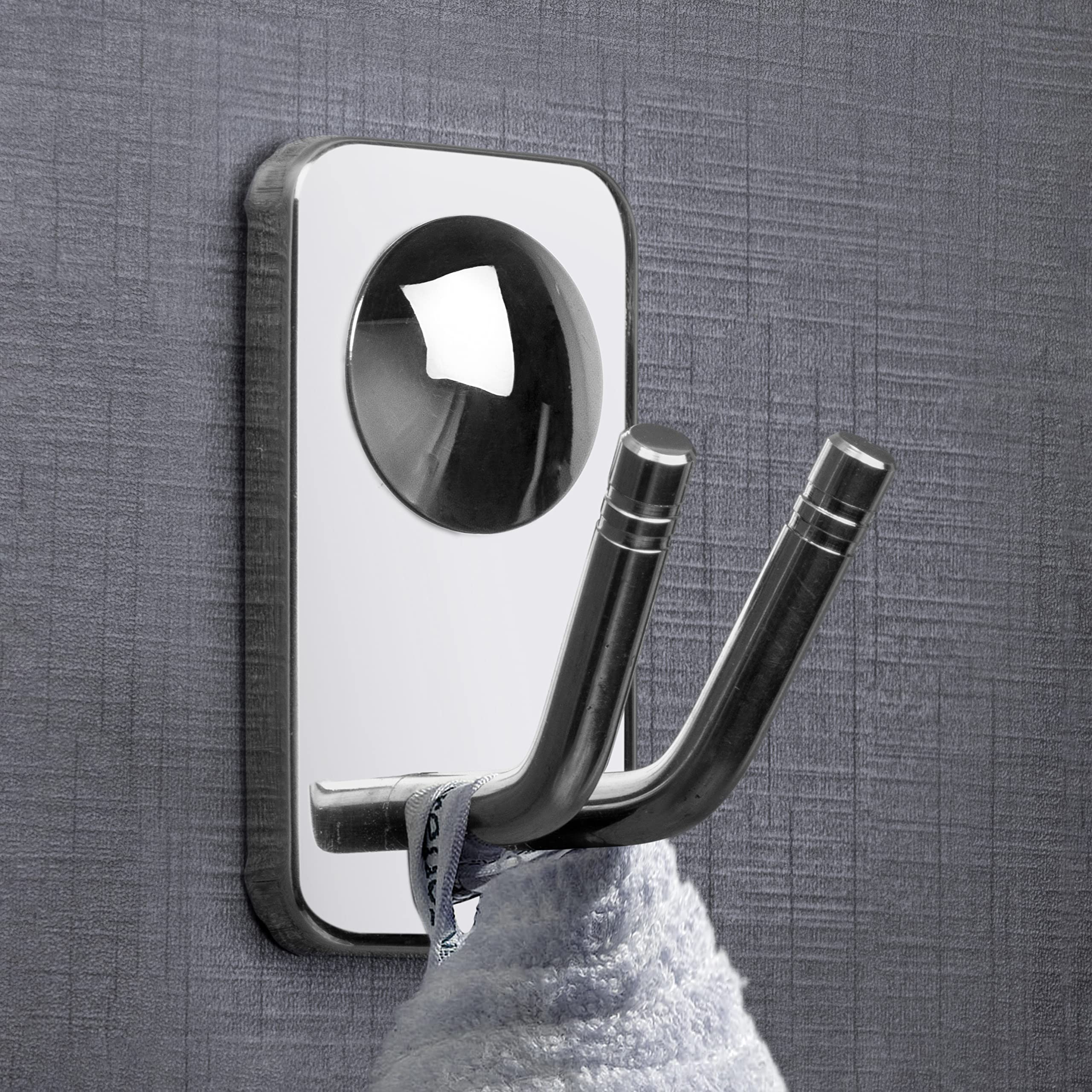 Plantex Bathroom Accessories- Stainless Steel 6pcs Bathroom Organizer Set- Folding Towel Rack/Towel Rod/Napkin Ring/Soap Holder/Tumbler Holder/Robe Hook(Chrome)