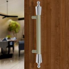 Plantex Main Door Handle/Door & Home Decor/14 Inch Main Door Handle/Door Pull Push Handle – Pack of 1 (104,Satin White & Chrome)