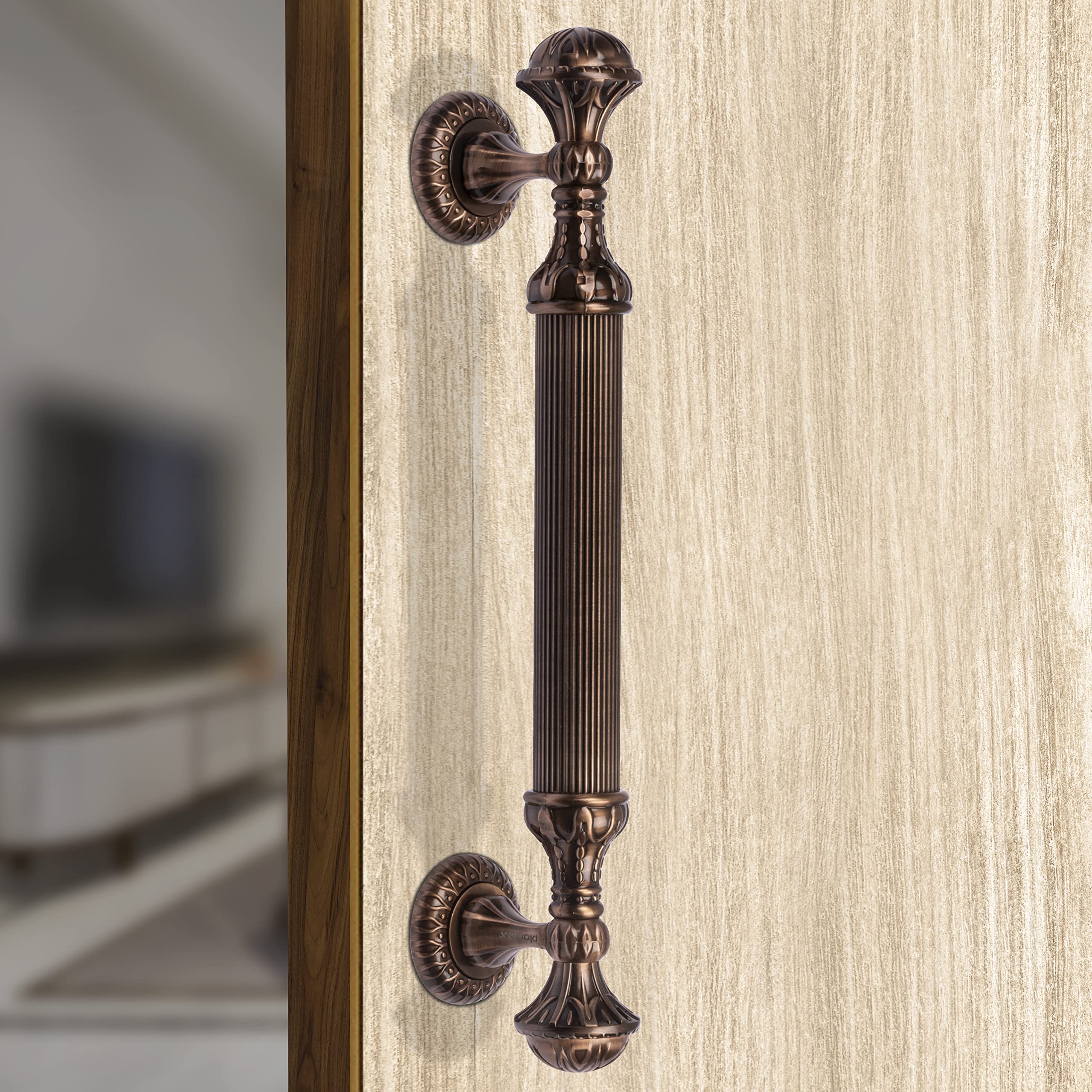 Plantex Heavy Duty Door Handle/Door & Home Decor/15-inches Main Door Handle/Door Pull Push Handle - Pack of 1 ( 320-Copper Antique Finish)