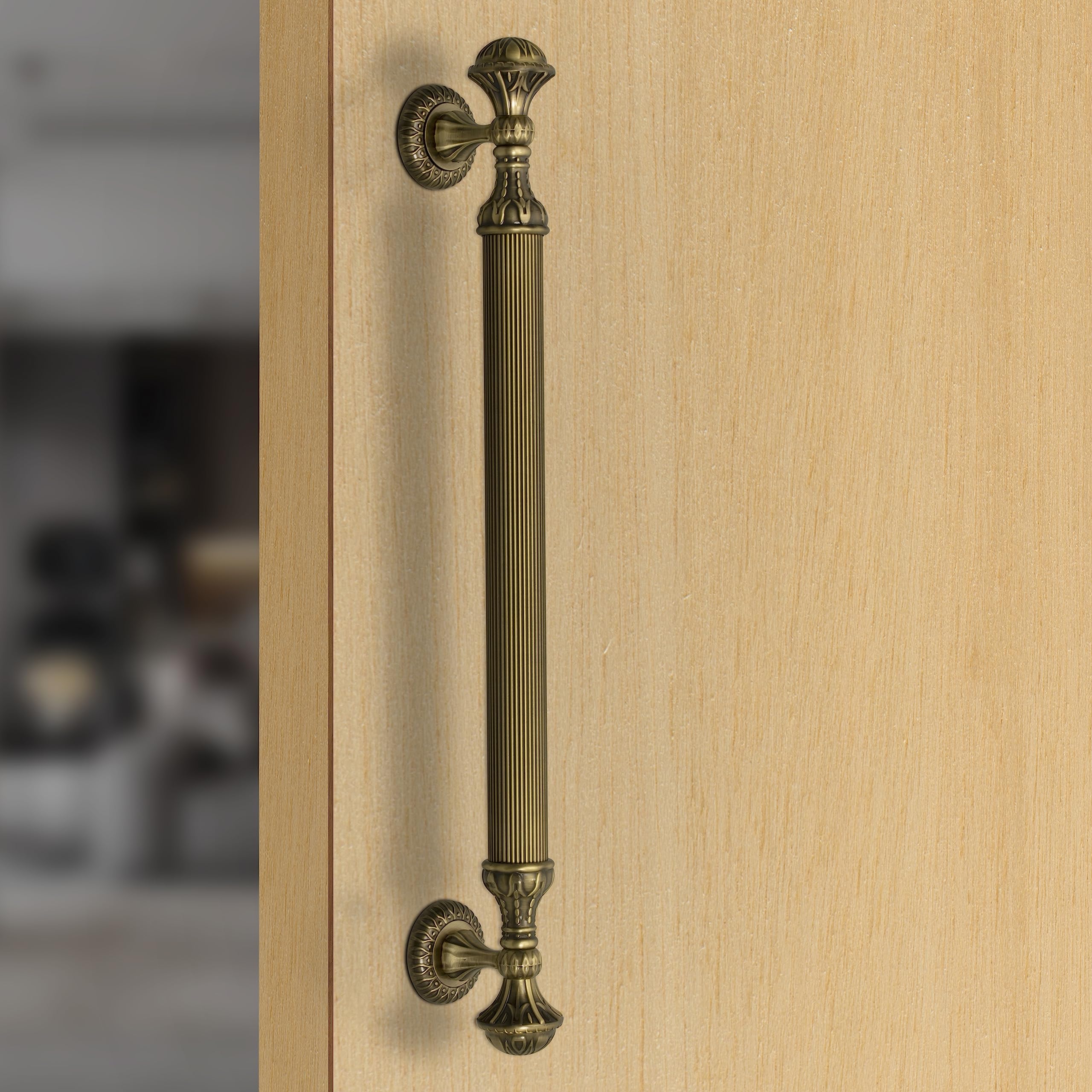 Plantex Door Handle/Door & Home Decor/21.5 Inch Main Door Handle/Door Pull Push Handle – Pack of 1 (320 - Brass Antique Finish)