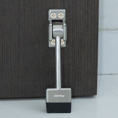 Plantex Rich Silver-Matt Gate Stopper for The Door with Rubber Grip 5-inch Long Door Stopper for The Wooden Door (Pack of 6)