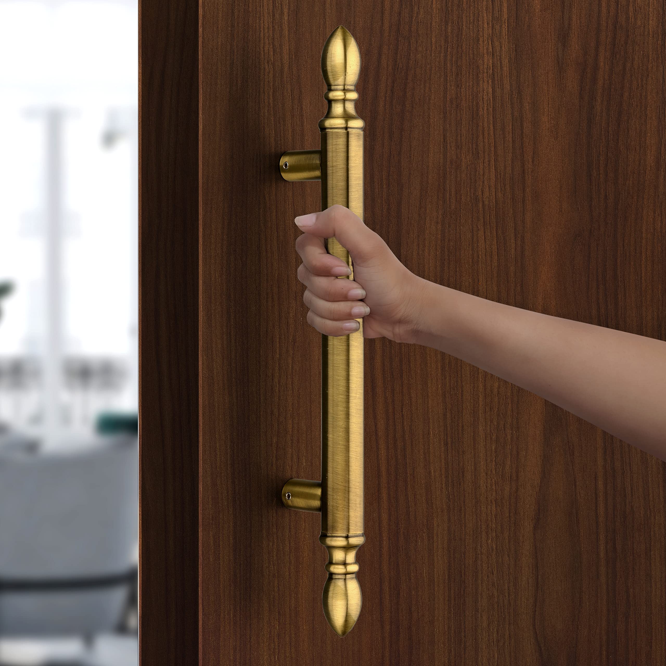 Plantex Altros Main Door Handle/Door & Home Decor/14 Inch Main Door Handle/Door Pull Push Handle – Pack of 1 (106, Brass Antique Finish)