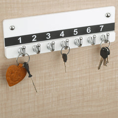 Plantex Acrylic Key Holder/Wall Mounted Key Holder/Key Hanger/Chabi Stand/Key Holder for Home/Hotel/Companies/Office - Wall Mount (7 Hooks)