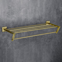 Plantex 304 Grade Stainless Steel Towel Stand/Towel Organizer/Rack for Bathroom - Decan (Brass Antique)