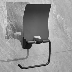 Plantex Space Aluminium Toilet Paper Holder/Tissue Paper Roll Holder in Bathroom/Lavatory/Bathroom Accessories (974, Black)