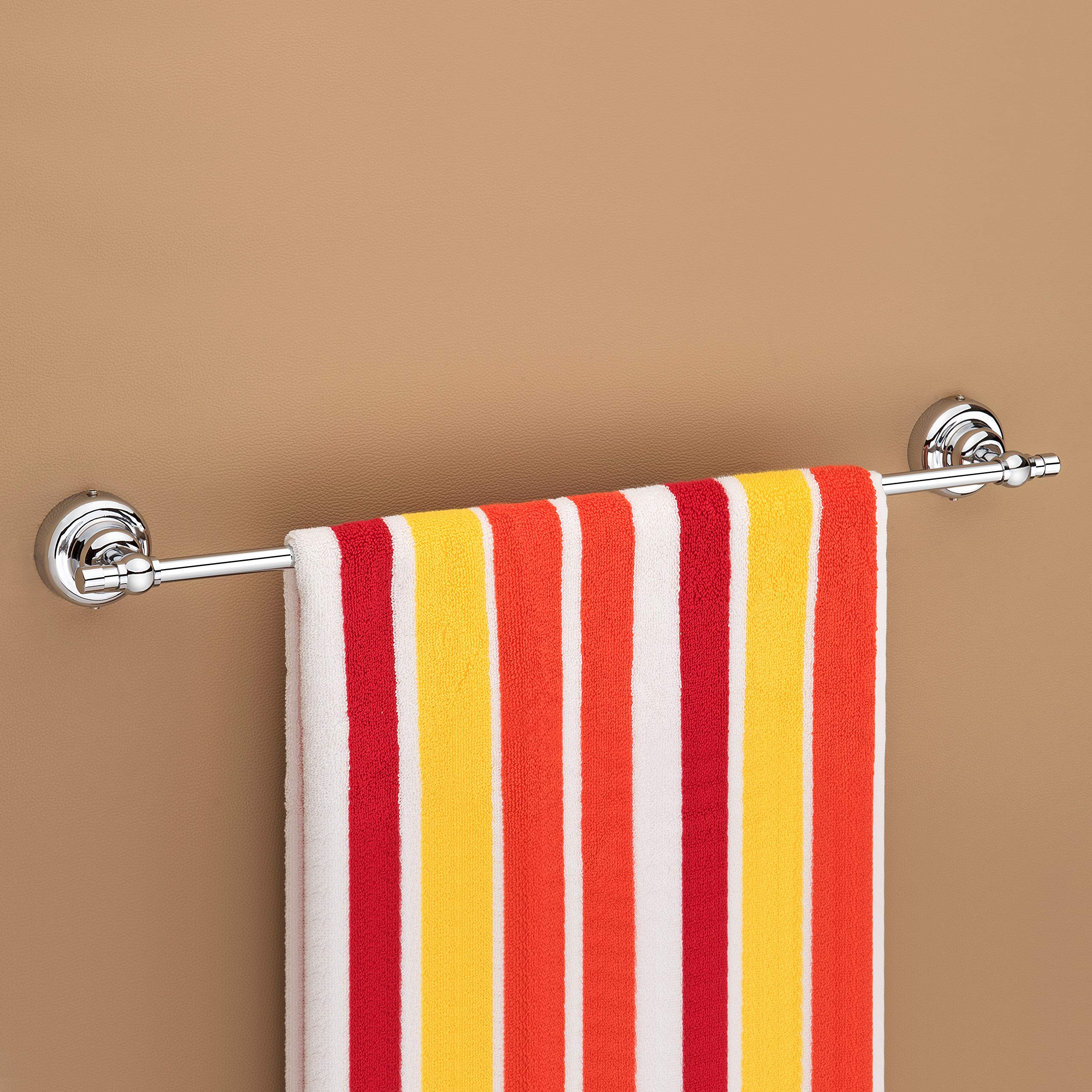 Plantex Stainless Steel 304 Grade Towel Rack with Stainless Steel 304 Grade Skyllo Bathroom Accessories Set 5pcs (Towel Rod/Napkin Ring/Tumbler Holder/Soap Dish/Robe Hook)