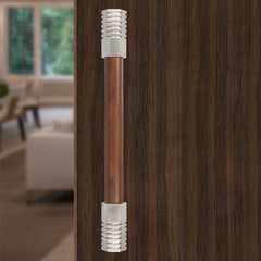 Plantex Heavy Duty Door Handle/Door & Home Decor/16-inches Main Door Handle/Door Pull Push Handle - Pack of 1 ( 196-Wood and Satin Finish)