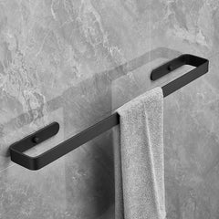 Plantex Space Aluminium Towel Rod/Towel Bar/Towel Holder/Towel Hanger for Bathroom/Bathroom Accessories (976, Black) – Pack of 1