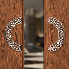 Plantex Heavy Duty Door Handle/Door & Home Decor/8-inches Round Shape Main Door Handle/Door Pull Push Handle Set - Pack of 2 ( 276-Brass Antique Finish)