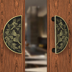 Plantex Heavy Duty Door Handle/Door & Home Decor/8-inches Round Shape Main Door Handle/Door Pull Push Handle Set - Pack of 2 ( 275-Brass Antique Finish)
