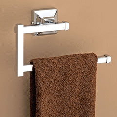 Plantex Stainless Steel Folding Towel Rack with Stainless Steel 304 Grade Squaro Bathroom Accessories Set 5pcs (Towel Rod/Napkin Ring/Tumbler Holder/Soap Dish/Robe Hook)