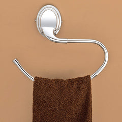 Plantex Stainless Steel 304 Grade Cubic Napkin Ring/Towel Ring/Napkin Holder/Towel Hanger/Bathroom Accessories(Chrome) - Pack of 2