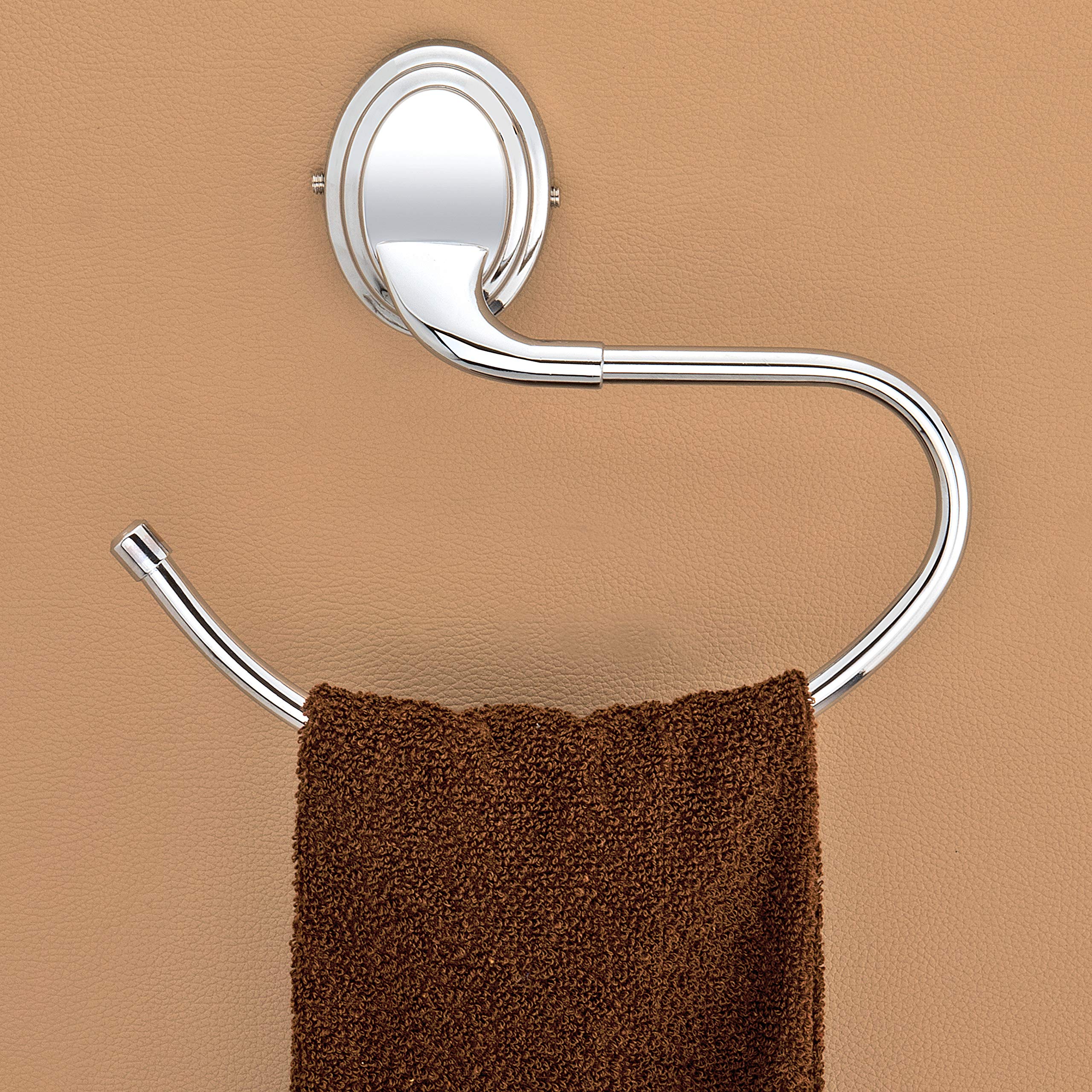 Plantex Stainless Steel 304 Grade Cubic Napkin Ring/Towel Ring/Napkin Holder/Towel Hanger/Bathroom Accessories(Chrome) - Pack of 3