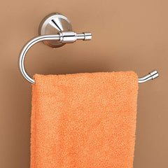 Plantex Stainless Steel Folding Towel Rack with Stainless Steel 304 Grade Niko Bathroom Accessories Set 5pcs (Towel Rod/Napkin Ring/Tumbler Holder/Soap Dish/Robe Hook)