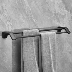 Plantex Space Aluminium Towel Rod/Towel Hanger for Bathroom/Towel Stand/Towel Holder/Bathroom Accessories (971, Black)